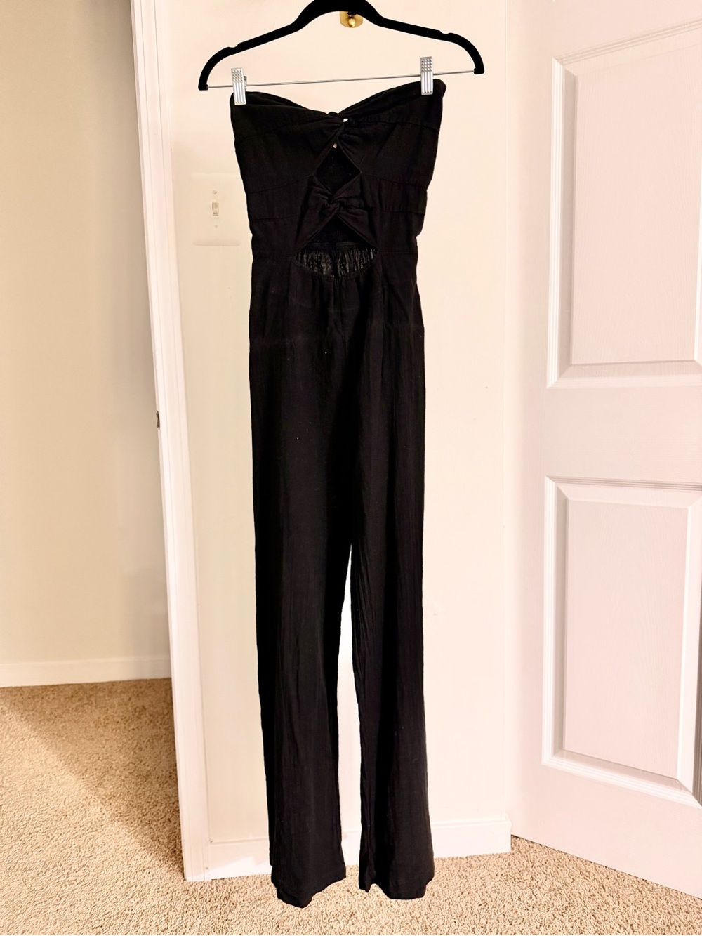 Strapless Black Cutout Jumpsuit - never worn